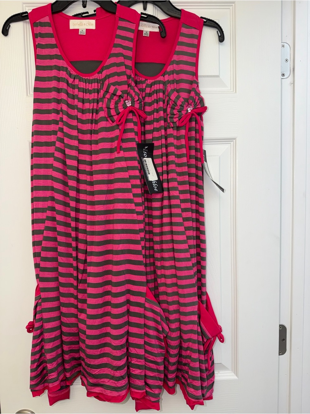 Title: NWT Isobella & Chloe Stripe Maxi Dress | CHOOSE 12 or 14 | Pink Gray $55